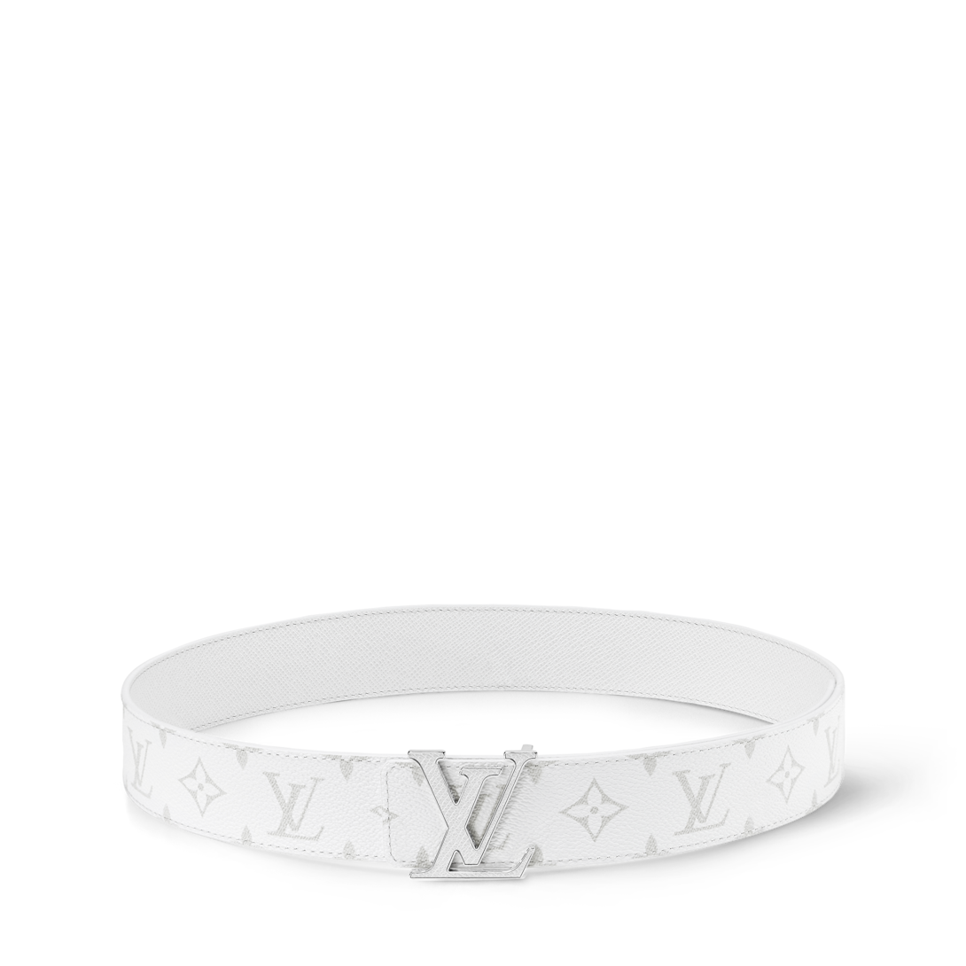 LOUIS VUITTON ホワイトラバーベルト LV Initiales 40mm Reversible Belt Taigarama - Men